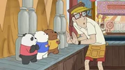 On the left: Panda Bear, Ice Bear, Grizzly Bear, On the right: Lewis