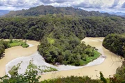 Der große Fluss wird von den Kaluli auch "der Eine" genannt. Ihn zu überqueren, gehört zu den größten Gefahren des Schulwegs.