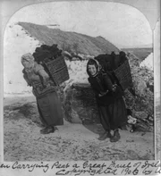 Irische Frauen mit Körben