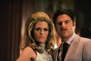 -- "1967: A Psych Odyssey" Episode 806 -- Pictured: (l-r) Maggie Lawson as Juliet O'Hara, James Roday as Shawn Spencer -- (Photo by: Alan Zenuk/USA Network)