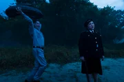 L-R Adolf Hitler (Noah Taylor), Ms. Mannering (Amy Hill)