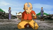L-R: Katara, Appa, Aang, Sokka