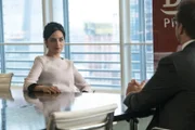 L-R: L-R: Arti Cander (Archie Panjabi), Jason Bull (Michael Weatherly)
Detail"-- Bull agrees to help the parents of a former employee sue a drug company when their son commits suicide during a drug trial. However, the task is complicated when the company brings in their own trial scientist, Arti Cander (Emmy Award winner Archie Panjabi),  on BULL,