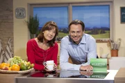 Die Moderatoren Sabine Sauer und Michael Sporer.