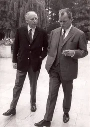 Walter Scheel (i.) und Willy Brandt (r.)