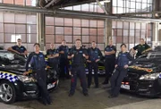 MELBOURNE, AUSTRALIA - AUGUST 11TH 2016;Cast of Highway Patrol pose for portraits at the Dawson street Police Complex on the 11th of August 2016 in Melbourne Australia.