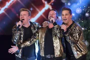 Die Band Caught in the Act, aufgenommen bei der Aufzeichnung der MDR Show "Weihnachten bei uns" am 14.12.2017 in der Stadthalle Chemnitz.