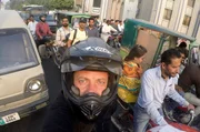 Christian Vogel im Verkehrschaos im pakistanischen Rawalphindi.