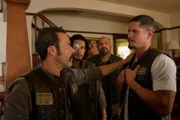 L-R: Michael Irby as Obispo "Bishop" Losa, Richard Cabral as Johnny "Coco" Cruz, Vincent Rocco Vargas as Gilberto "Gilly" Lopez and JD Pardo as EZ Reyes