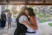 Noah and Rhain Merrill Brown dance at their wedding.