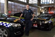 Cast of Highway Patrol pose for portraits at the Dawson street Police Complex on the 11th of August 2016 in Melbourne Australia.