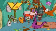 L-R: Linda, Pebbles, Dino, Bamm-Bamm
