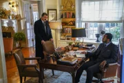 L-R: Tom Selleck as Frank Reagan and Ato Essandoh as Reverend Darnell Potter.