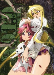 Mit all seiner Kraft versucht Zeke (l.), sein neues Frauchen Alice Maresato (M.) und deren Freunde, wie auch Shizuka Marikawa (r.), vor den Zombies zu beschützen ...