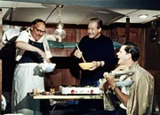 Georg Nolte (Heinz Erhardt, l), Harry Berg (Hans-Joachim Kulenkampff, m), Jerome (Jo) Sommer (Walter Giller, r)