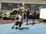 Leon beim Stunt-Training.