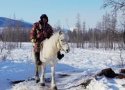 Irina Vinokurova auf einem Kontrollritt
