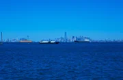 Staten Island, New York: View of Manhattan from Staten Island.