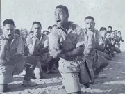Maori troops perform Hakka