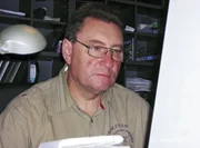 Alexander Tschumitschow am Arbeitsplatz.