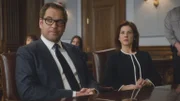 Pictured L-R: Dr. Jason Bull (Michael Weatherly) and  Rebecca Hall (Stephanie Kurtzuba)