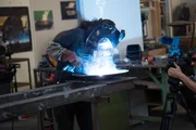 Andrea Stahl bei ihrer Arbeit