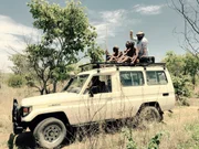 Jagdausflug mit den Buschleuten der San in Namibia.