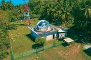 Die Überwachungsstation der französischen Raumfahrtagentur CNES für die Raketenstarts des Raumfahrtzentrums Guayana in Kourou