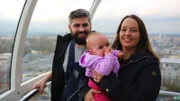 RACHEL, LUCY, and JON see London from the London Eye.