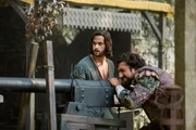 Picture shows: Leonardo Da Vinci (TOM RILEY) and Zoroaster (GREGG CHILLIN)