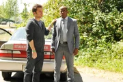 Shawn Spencer (James Roday, l.), Gus Guster (Dulé Hill)