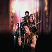 Der heranwachsende Hercules (Ian Bohen, vo.) begibt sich auf die Suche nach dem Goldenen Vlies. In Begleitung des mutigen Jason (Chris Conrad, li.), seinem Freund Iolaus (Dean O"Gorman, hi.) und der schönen Yvenna (Johna Stewart-Bowden) stellt er sich allen Herausforderungen, die ihnen von den Göttern in diesem kühnen Abenteuer gestellt werden.
