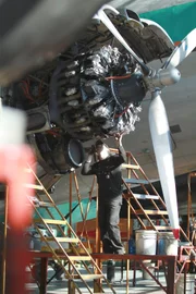 Curtis Dyson working on a C46 3