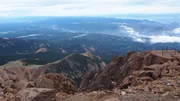 Pikes Peak the highest summit of the southern Front Range of the Rocky Mountains, in North America.