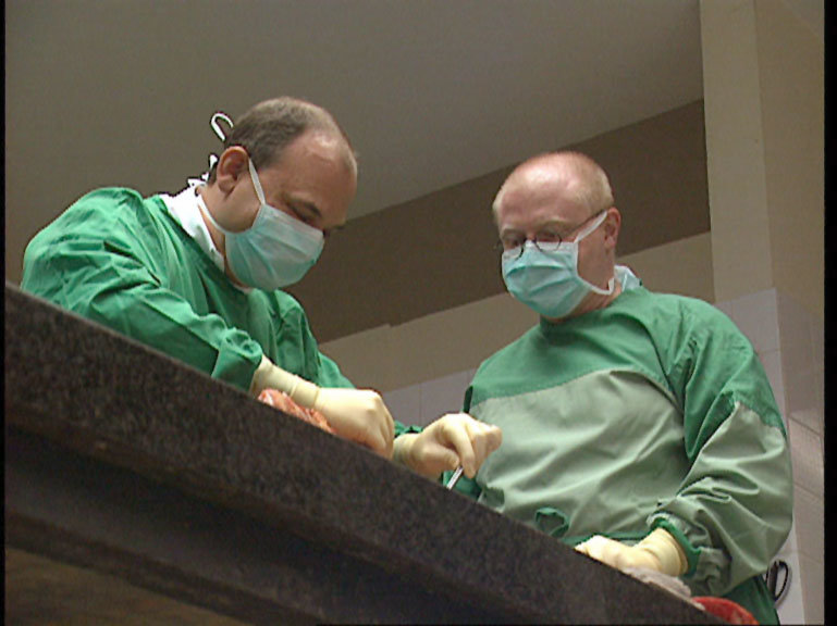 Zwei Gerichtsmediziner bei der Arbeit (Foto)