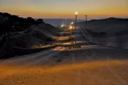 San Diego, CA, USA: The border fence at the San Ysidro port serves at the boundary between San Diego and Tijuana.