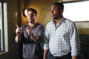 Shawn Spencer (James Roday, l.), Gus Guster (Dulé Hill)