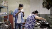 Ranveer Brar, li, Eau chew Restaurant Owner (Josephine Huang, re)