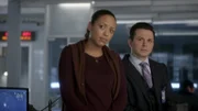 Pictured L-R:  Danny James (Jaime Lee Kirchner)  and Benny Colón (Freddy Rodríguez)