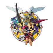 Galaxy Eyes Photon Dragon (l.), Kite (2.v.l.), Yuma (vorne), Utopia (hinten), Shark (2.v.r.) und Black Ray Lancer (r.) müssen sich gefährlichen Aufgaben stellen ...