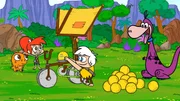 L-R: Linda, Pebbles,Bamm-Bamm , Dino
