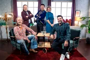 V.l.: Die Superhändler Markus Reinecke, Thomas Käfer, Antoine Richard, Johanna Schultz und Moderator Sükrü Pehlivan.