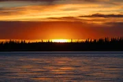 Sonnenuntergang am Yukon