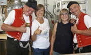 Annette Krause mit dem Comedy-Duo Messer und Gabel 8 in der Biberbäckerei von Jacqueline Fässler.