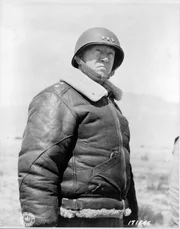 Iconic General Patton portrait shot in the field.