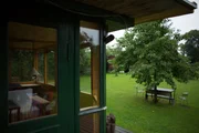 Blick aus dem Bauwagen von Mathias Jacob