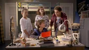 L-R: Anika Hunter (Kyra Isako Smith), Sal Hunter (Daan Creyghton), Tess Hunter (Maemae Renfrow), Max Hunter (Stony Blyden)