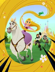 L-R: Maximus, Rapunzel, Pascal, Eugene, Cassandra