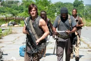 Daryl Dixon (Norman Reedus), Michonne (Danai Gurira), Tyreese (Chad Coleman) and Bob (Lawrence Gilliard Jr.) - The Walking Dead _ Season 4, Episode 4 - Photo Credit: Gene Page/AMC
