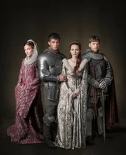 Miriam Fussenegger (Johanna von Hallewyn), Jannis Niewöhner (Maximilian I. von Habsburg), Christa Théret (Maria von Burgund), Stefan Pohl (Wolf von Polheim).